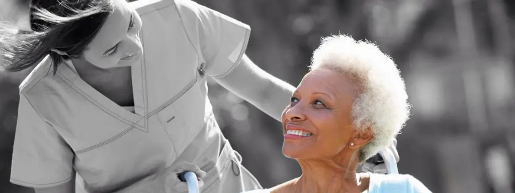 Companion care in Greensboro NC caregiver providing social support and companionship to senior at home